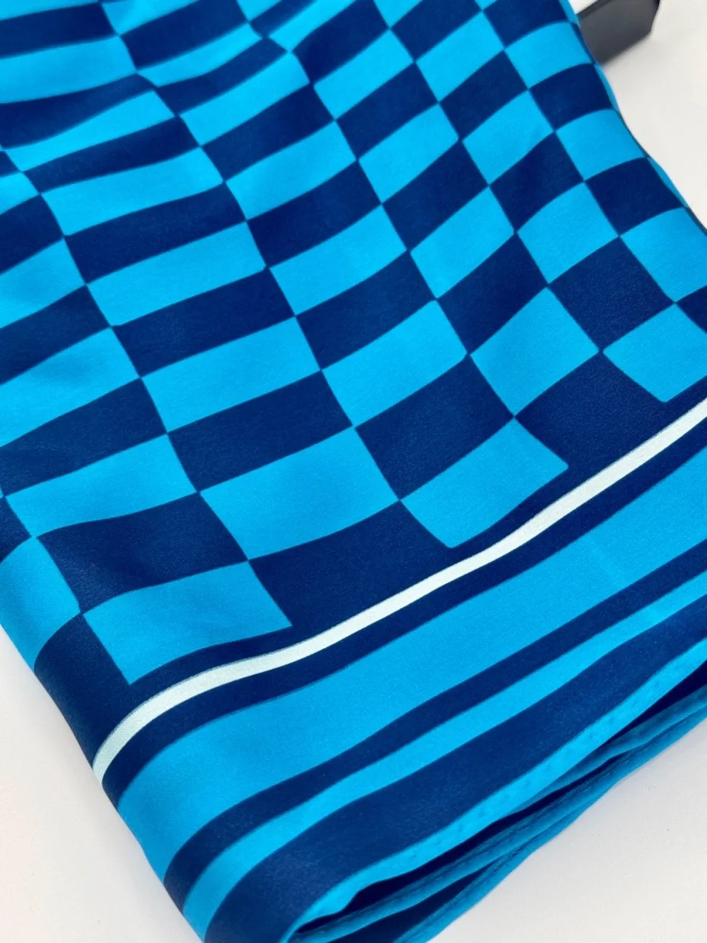 NWT Porsche x Soho House Blue Pasha Scarf Bandana - Satin Silk Material , New